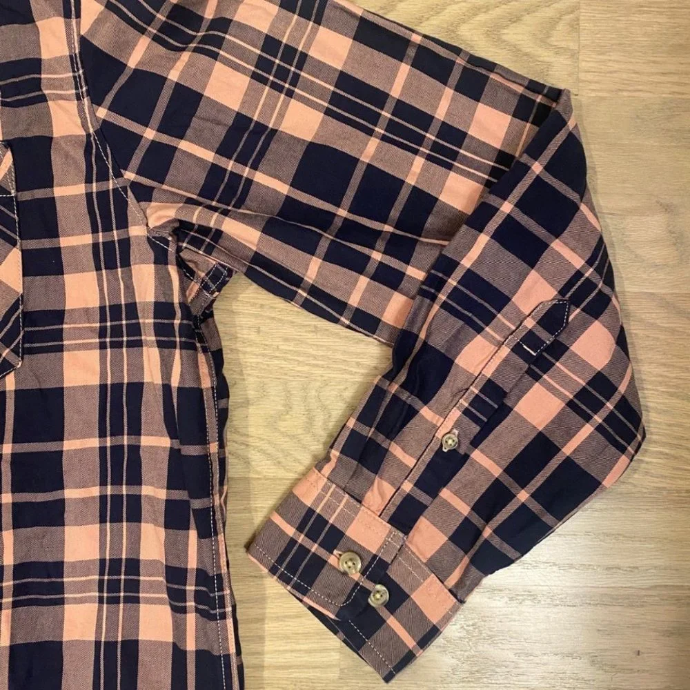The North Face Hayden‎ Pass 2.0 Pink Navy Plaid Button Up Casual Shirt Men's XL